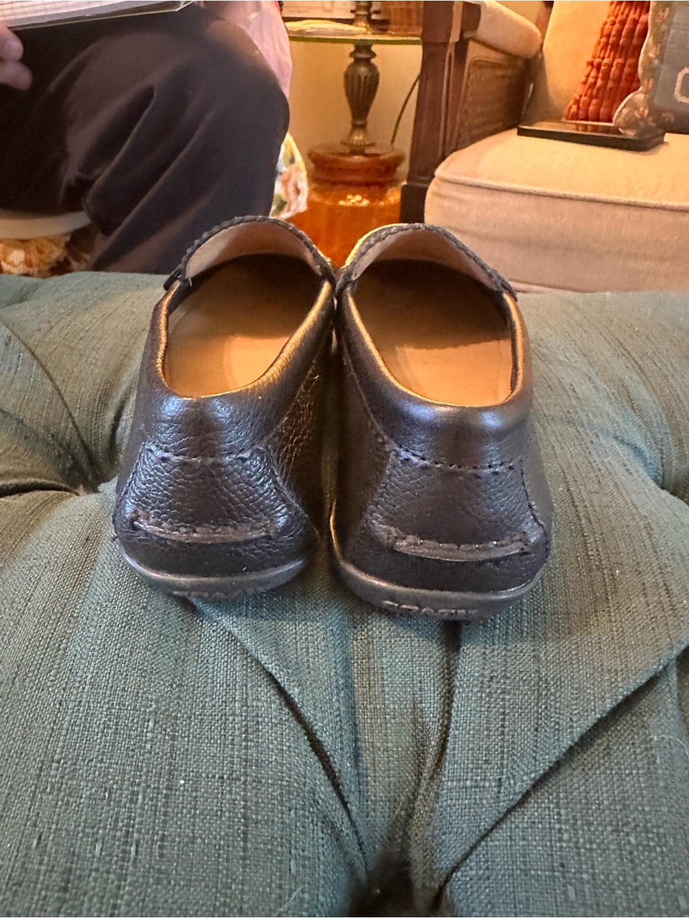 Coach Black Pebbled Leather Penny Loafers - Picture 4 of 4